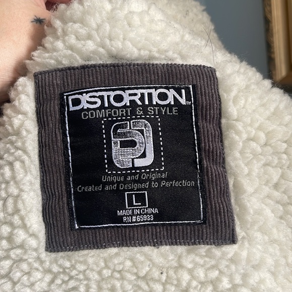 Distortion mens denim and Sherpa lined jacket - Picture 4 of 4